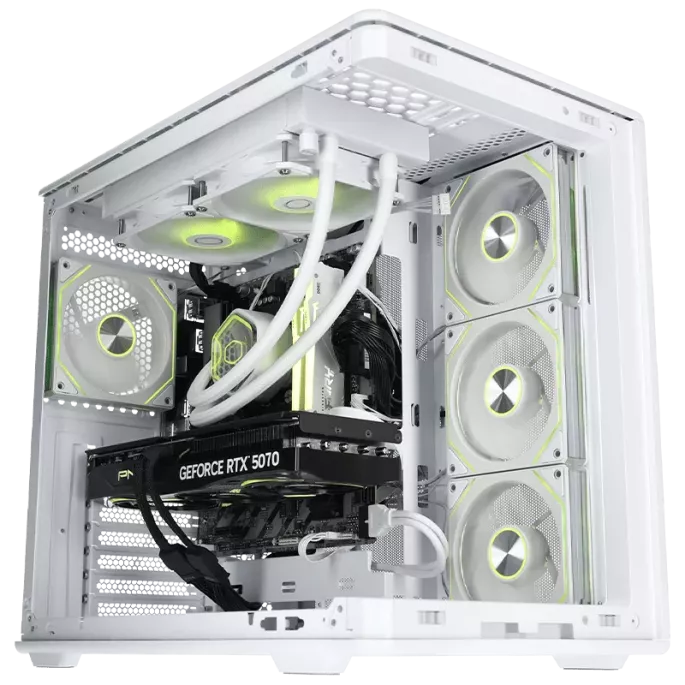 EZ Peasy 2 White - RTX 5070 - Ryzen 7 8700F - 32Go DDR5