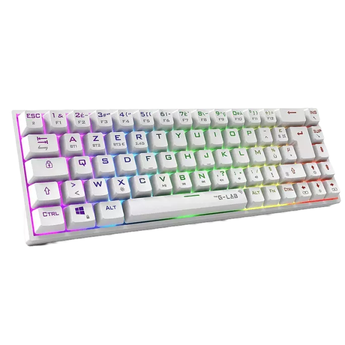 Clavier gamer The G-Lab - Keyz Titanium Wireless (Blanc)