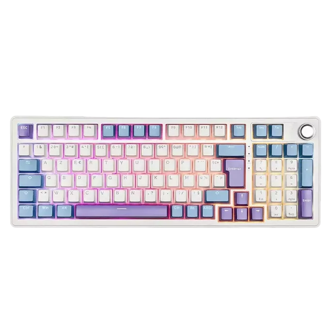 Clavier gaming The G-Lab Keyz Elite 400 Wireless (Blanc/Bleu)