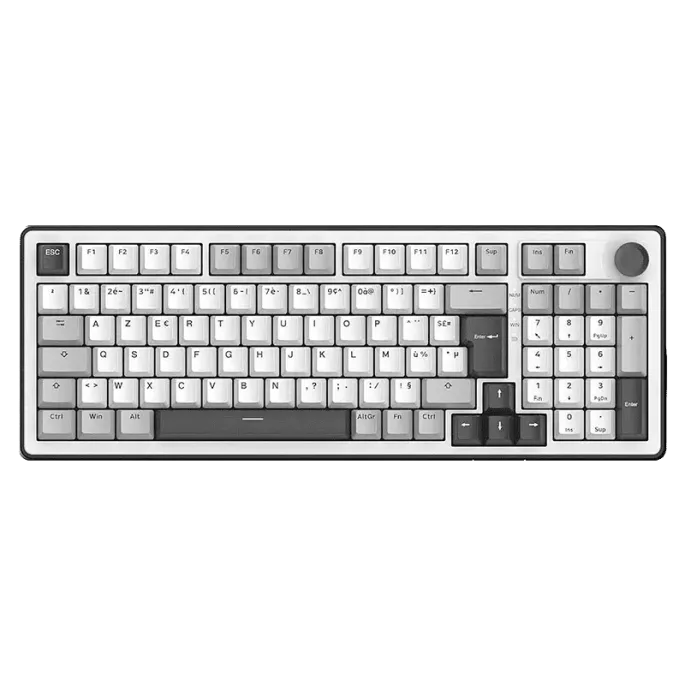 Clavier Gaming The G-Lab - Keyz Elite 400 Wireless (Blanc/Gris)