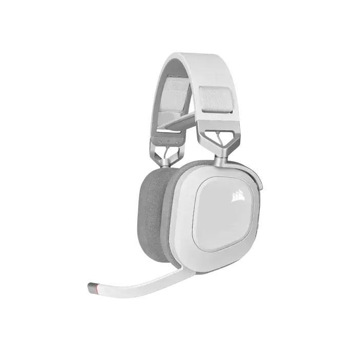 Gaming Headset Corsair – HS80 RGB Wireless White 50 mm