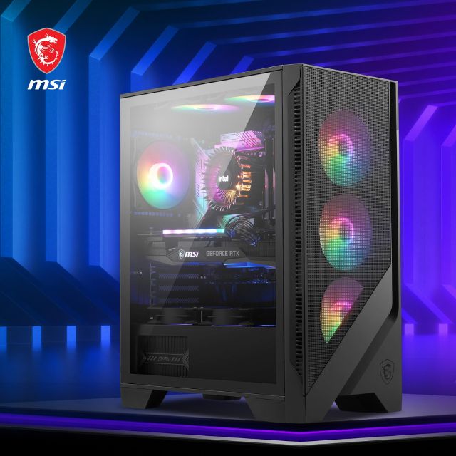 Boîtier MSI MAG FORGE 120A robuste et aéré pour configuration de jeu
